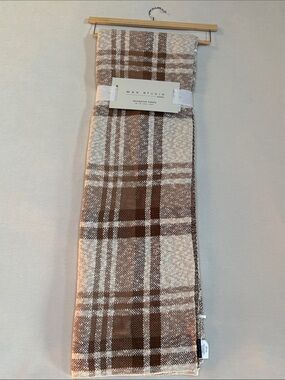 Double Knit Plaid Throw/ Blanket - reversible  - 💯 cotton - brand new